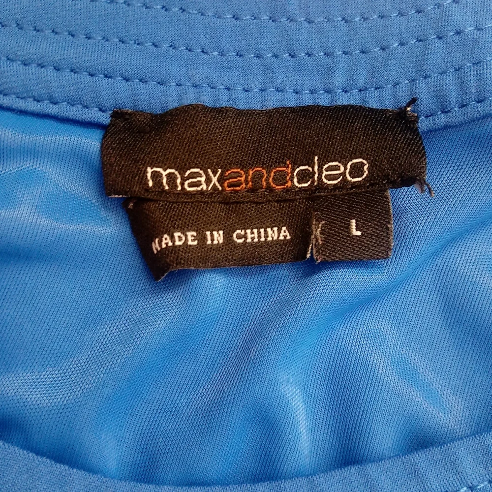 Max & Cleo Knit Tie Waist Midi Dress in Regatta Blue, Size Large - Picture 11 of 15